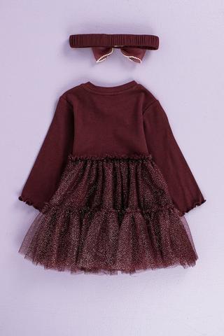 Long Sleeve Body Vest Dress And Headband Set