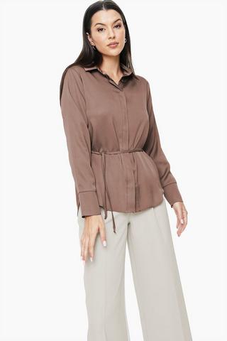 Slouchy Satin Shirt