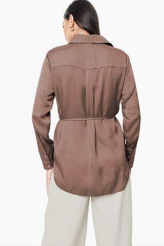 Slouchy Satin Shirt