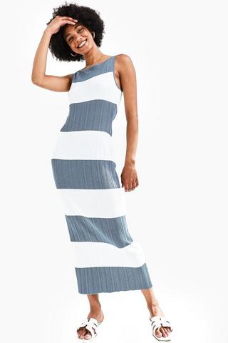 Stripe Knit Bodycon Dress