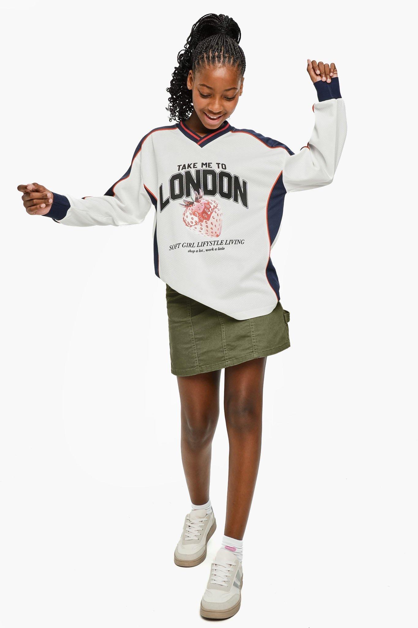Drawstring Cargo Mini Skirt