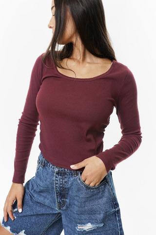 Ribbed Long Sleeve Top