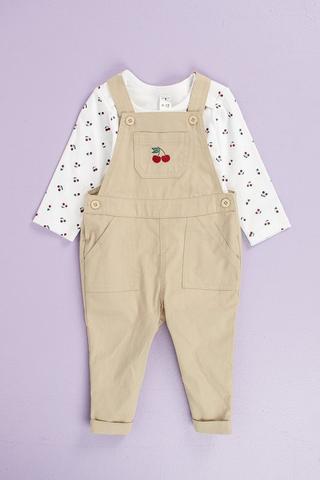 Cherry Dungaree Set