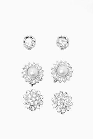 3 Pack Stud Earrings