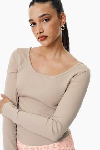 Ribbed Long Sleeve Top