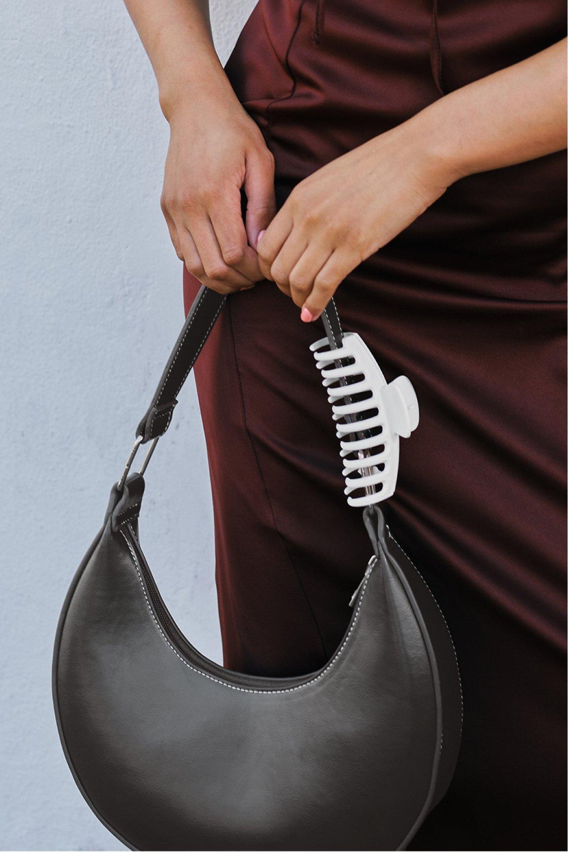 0750~sheer rigid handbag with removable shoulder strap