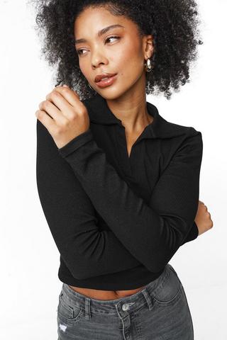 Seamless Johnny Collar Top