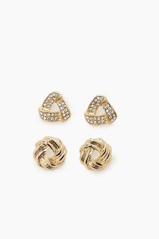 2 Pack Stud Earrings