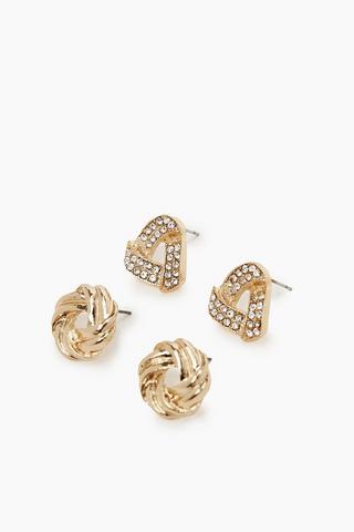 2 Pack Stud Earrings