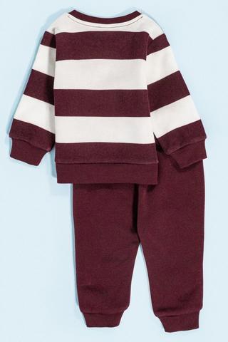 Stripe Sweat Top And Joggers Set