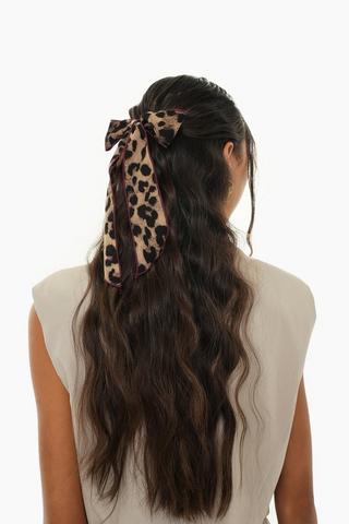 Hair Clip - Leopard Print Bow