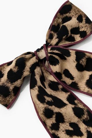 Hair Clip - Leopard Print Bow
