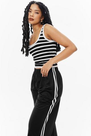 Seamless Stripe Fitted Tank Top