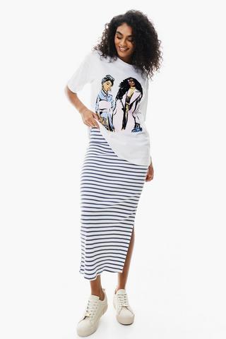 Stripe Maxi Skirt