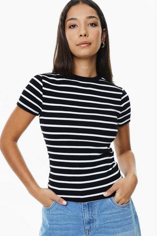 Stripe Fitted Top