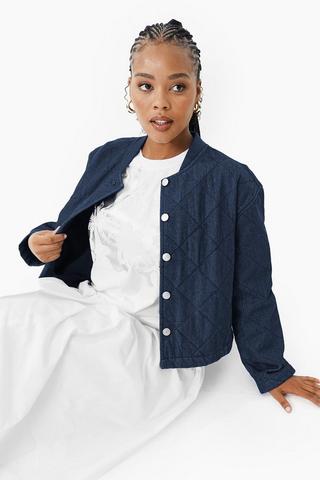 Quilted Denim Jacket