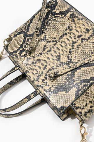 Snakeskin Mini Tote Bag