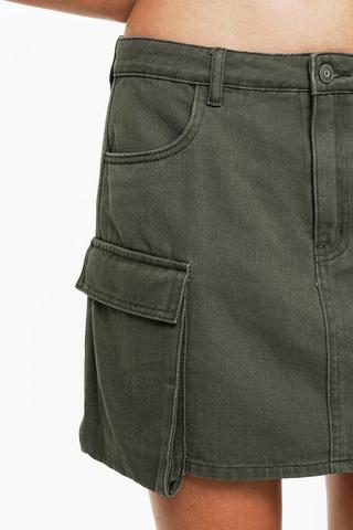 Utility Denim Skirt