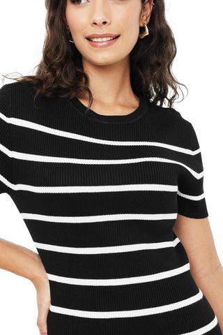 Stripe Knit Bodycon Dress