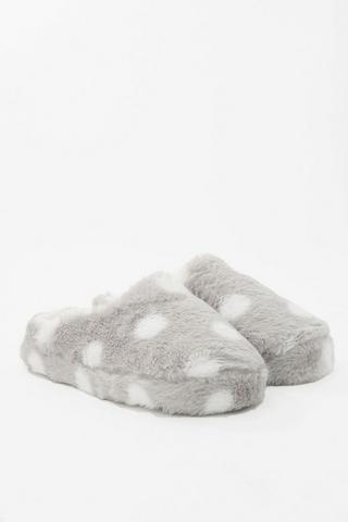 Polka Dot Fluffy Slipper