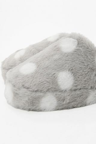 Polka Dot Fluffy Slipper