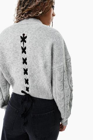 Boxy High Neck Knit