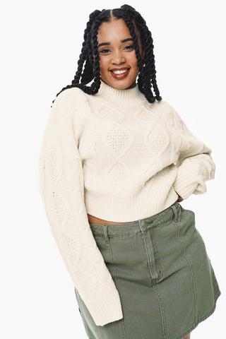Boxy High Neck Knit