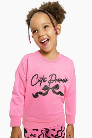 Bow Sweat Top And Leggings Set