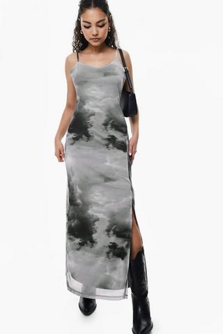 Mesh Column Dress