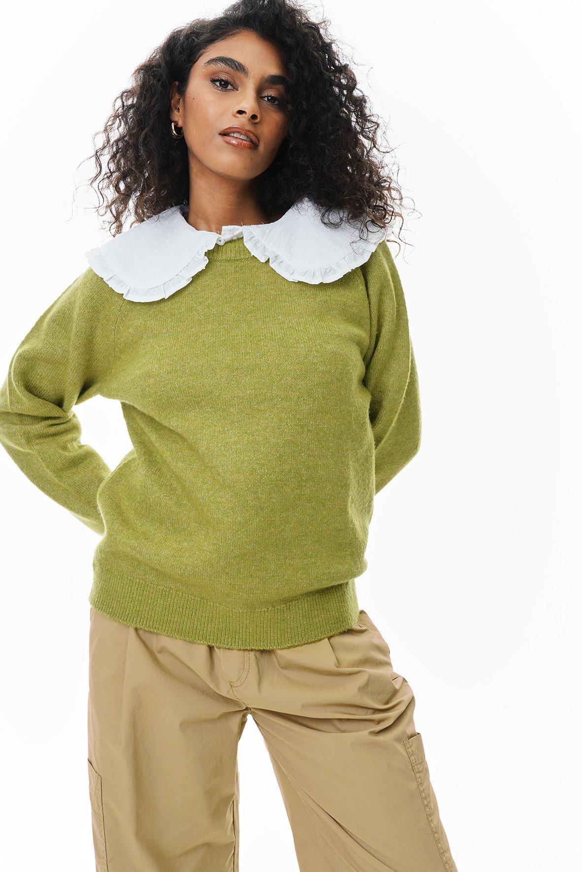 Lightweight Knit Solid Crew Neck Cutout Skirt Set main image 0