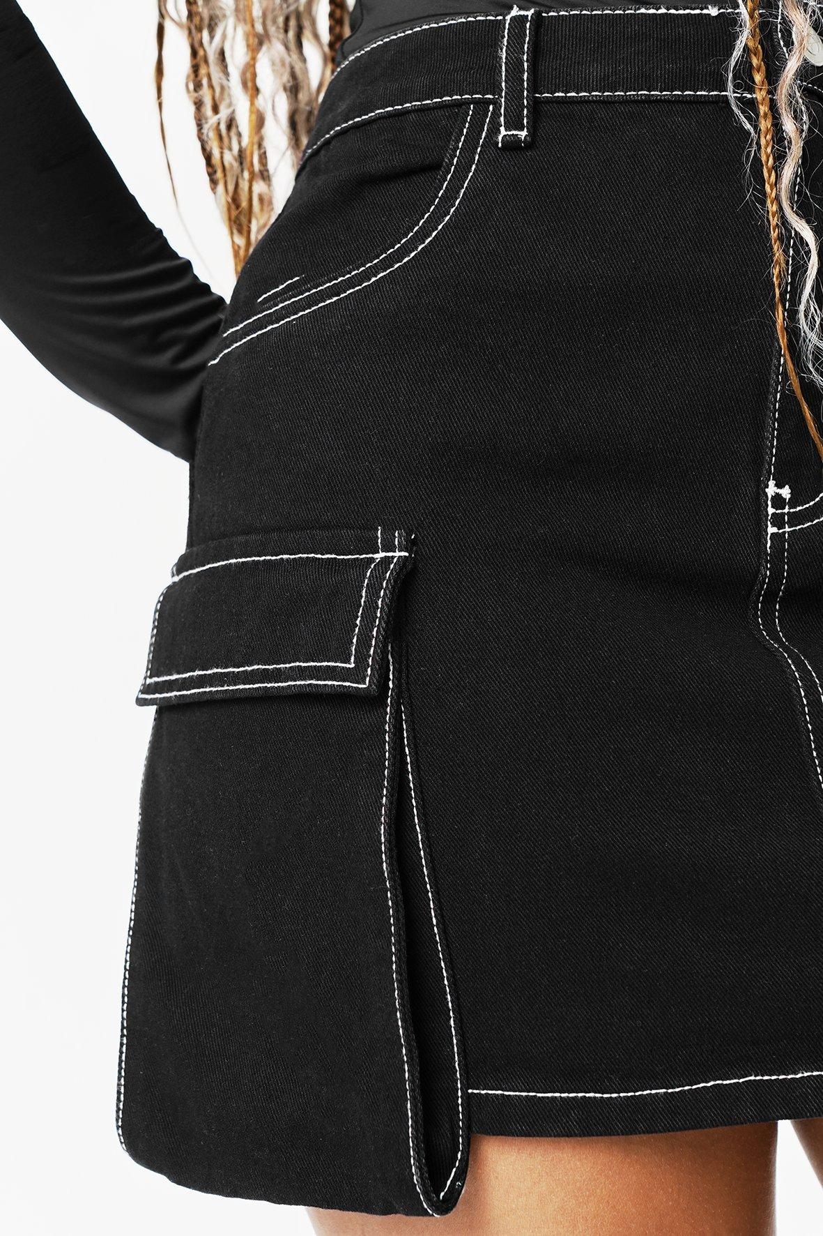 Utility Denim Skirt