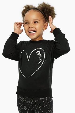 Heart Sweat Top And Leggings Set