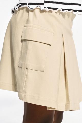 Pleated Cargo Skirt
