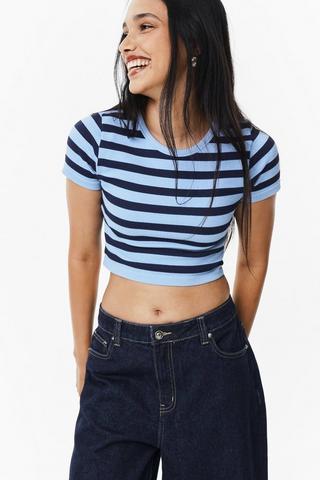 Stripe Seamless Fitted Top