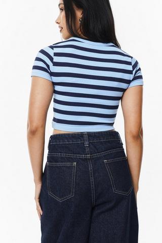 Stripe Seamless Fitted Top