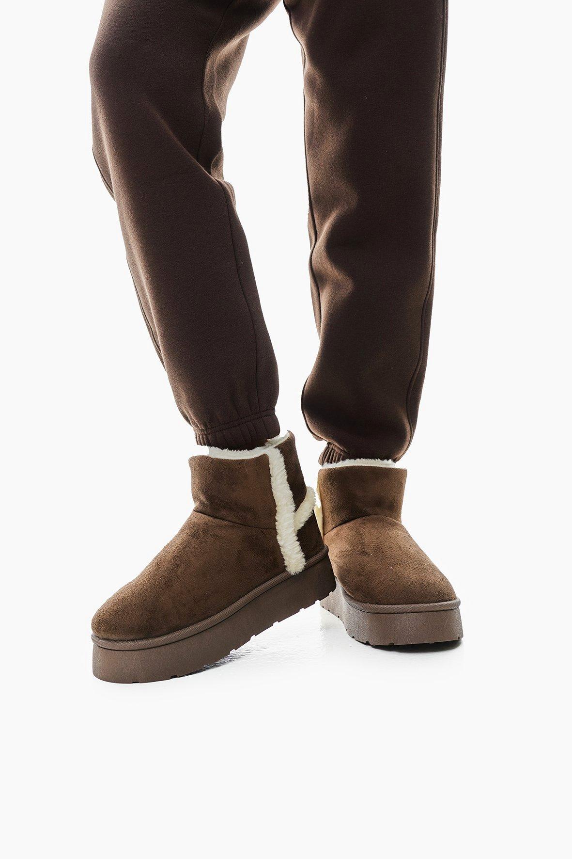 10cm Leather Platform Ankle Boots for Women main image 1