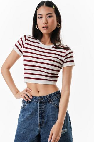 Stripe Seamless Fitted Top