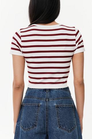 Stripe Seamless Fitted Top