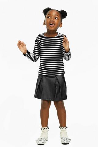 Pleather Pleated Skirt
