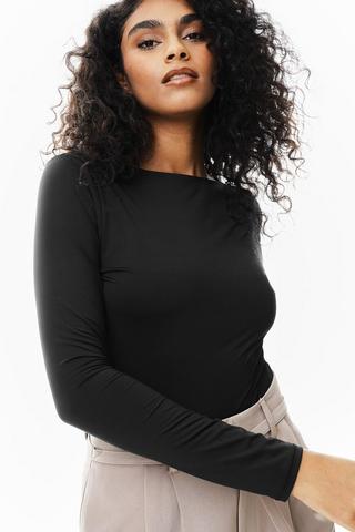 Fitted Boat Neck Top
