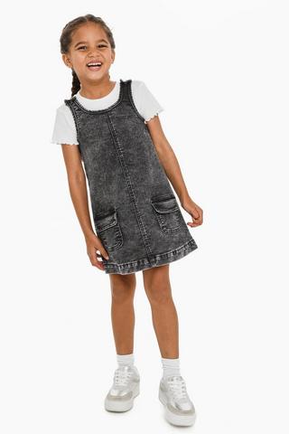 Denim Pinafore Dress