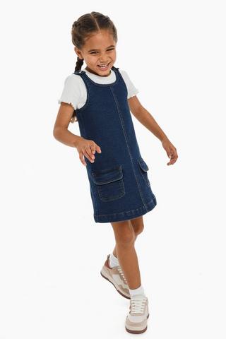 Denim Pinafore Dress
