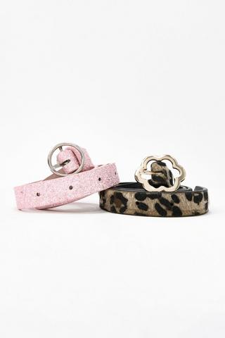 2 Pack Glitter Belts