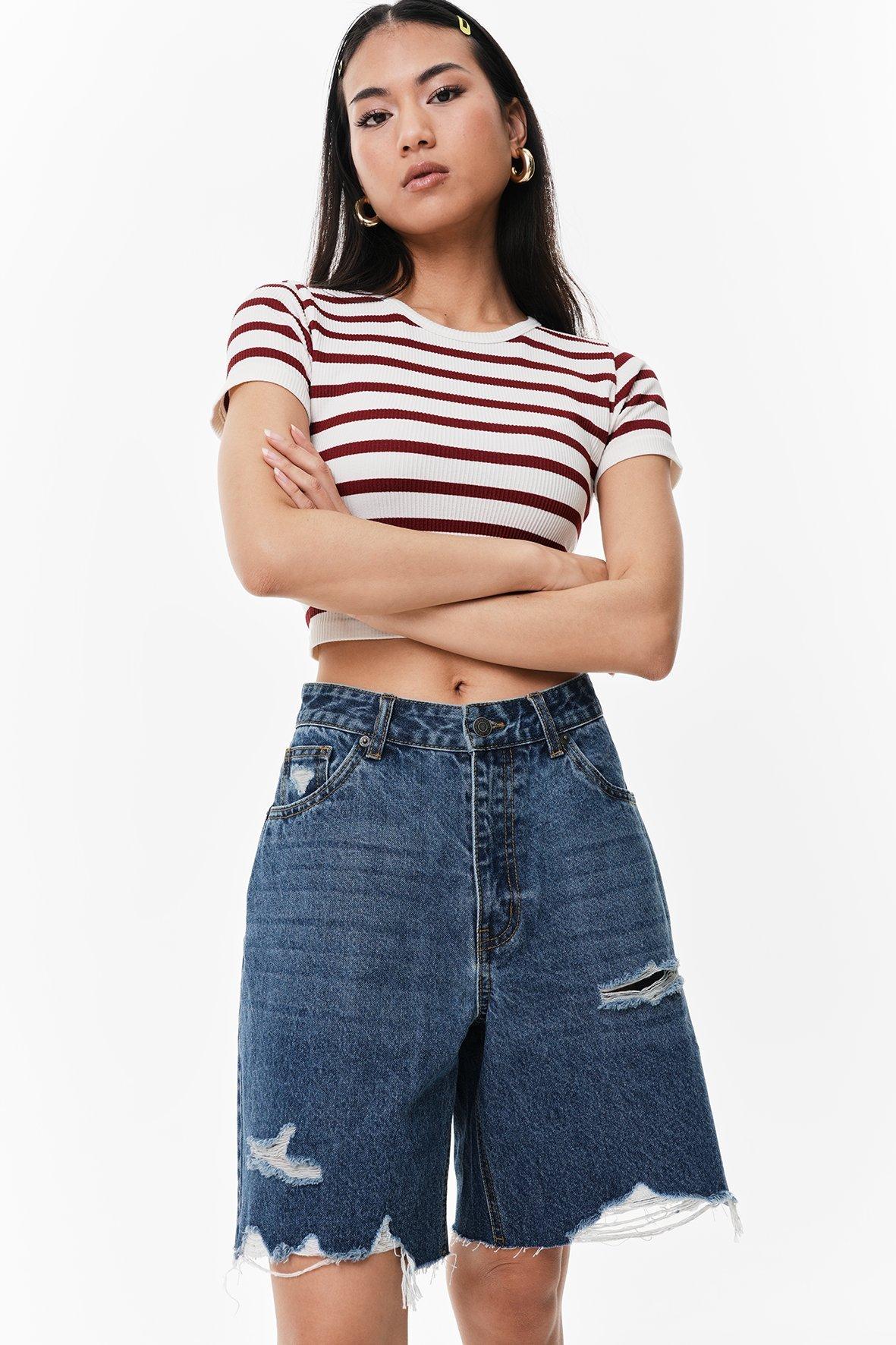 Denim Bermuda Shorts