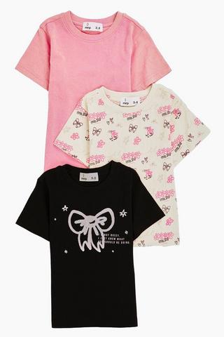 3 Pack Bow T-Shirts