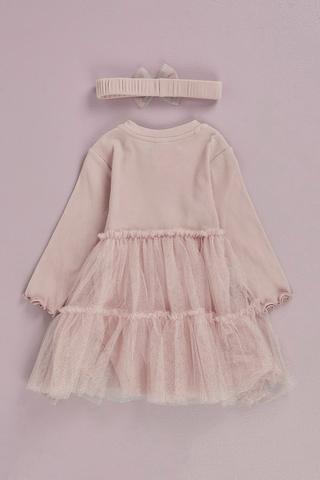 Long Sleeve Dress And Headband Set