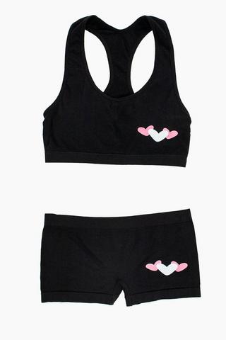 Crop Bra And Boyleg Set