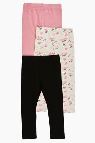 3 Pack Bow Leggings