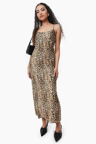 Leopard Print Slip Dress