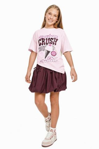 Bubble Hem Mini Skirt
